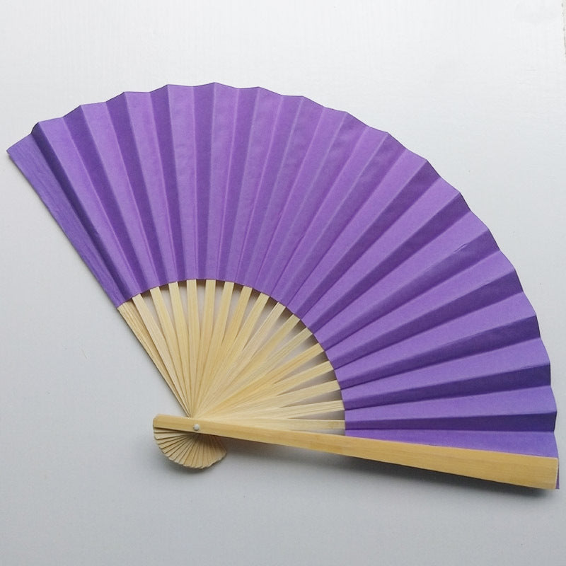 Holiday Relaxation: Customizable Color Plain Paper Fans