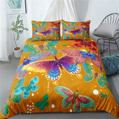 Home Textile Butterfly Quilt Cover Pillowcase