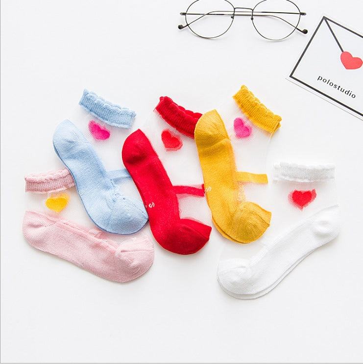 Chaussettes fines en maille pour enfants, dessin animé d'été