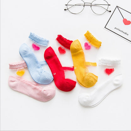 Chaussettes fines en maille pour enfants, dessin animé d'été