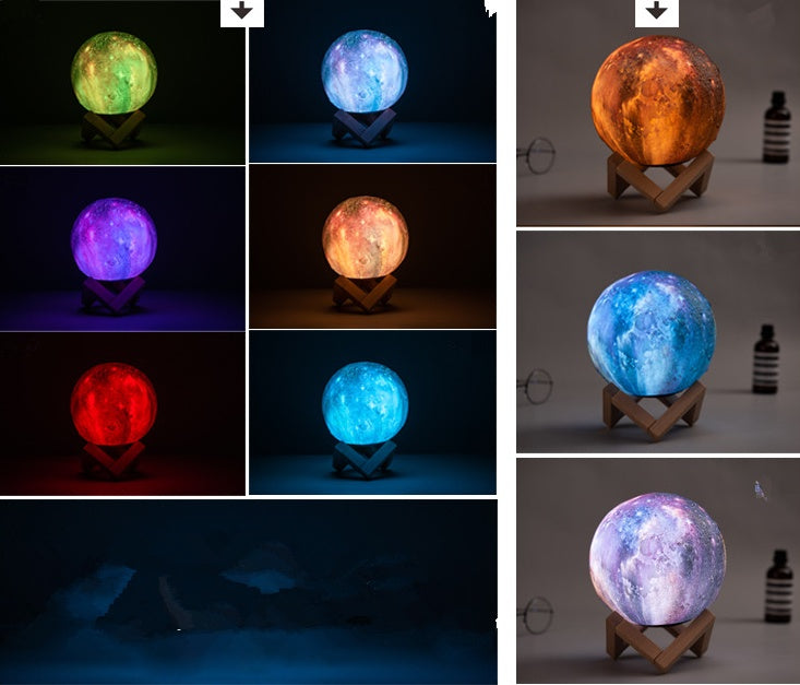 3D-utskrift Lunar Light Painting Creative Gift Night Light