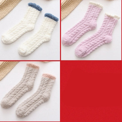 Chaussettes thermiques moelleuses pour femmes, chaussettes chaudes d'automne et d'hiver