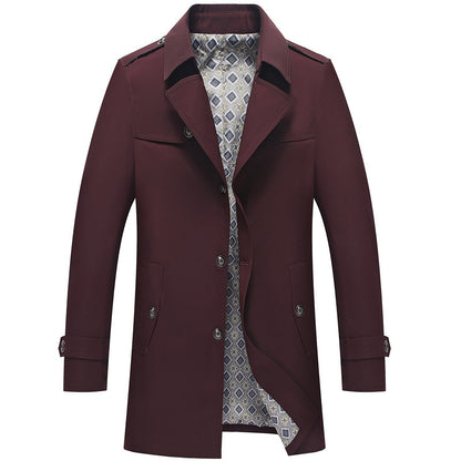 Spring And Autumn Jacket Men's Duster British Style