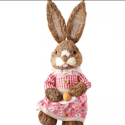 Simulation Papyrus Easter Rabbit Decoration Home Shopping Mall Garden Decoration European Fairy Tale Rabbit Decorations