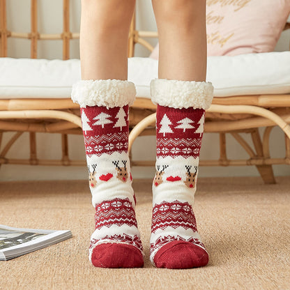 Christmas Socks Female Mid-tube Floor Socks