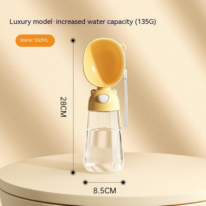 Bärbar hundvattenflaska Mat- och vattenbehållare för husdjur matarskål Utomhusresor Drickskålar Vattenautomat
