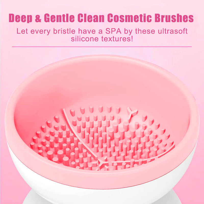 Machine portative de nettoyage de brosse de maquillage d'usb brosse cosmétique électrique nettoyant des outils de lavage pinceaux de maquillage propres automatiques