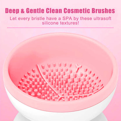 Machine portative de nettoyage de brosse de maquillage d'usb brosse cosmétique électrique nettoyant des outils de lavage pinceaux de maquillage propres automatiques