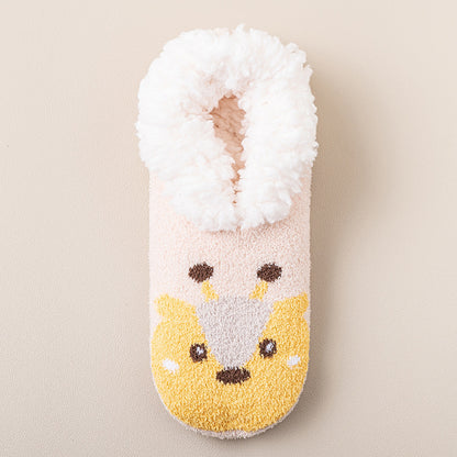 Thickened Room Socks Indoor Non-slip Silicone Lambswool Socks