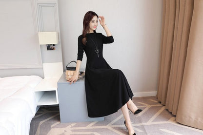 Slim long-sleeved versatile bottom skirt