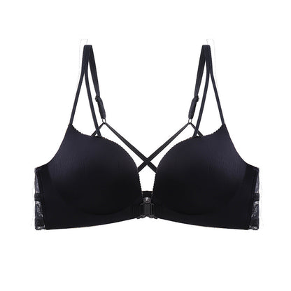 Front Button Underwear Women Without Steel Ring Gathering Bra
