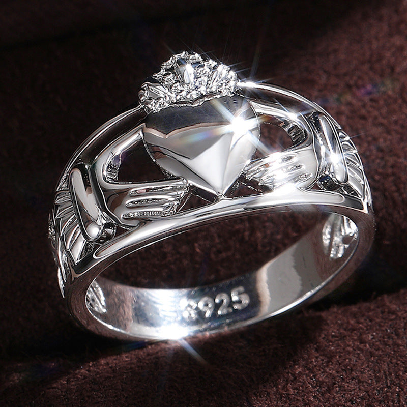 Silver Color Rings For Women Men Handmade Engraved