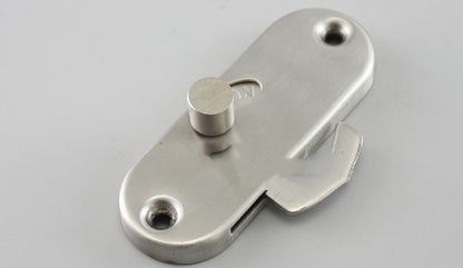 Button Surface Mounted Latch Bolt Anti-theft Security Stainless Steel