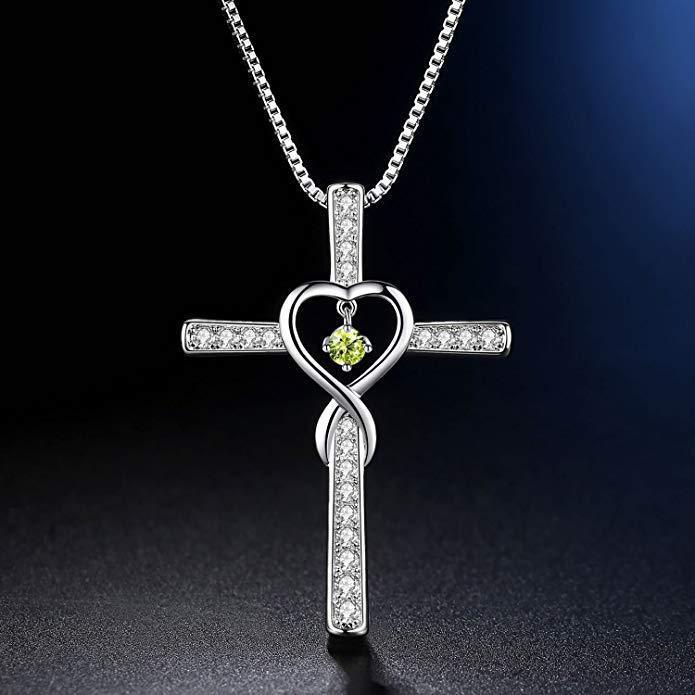 Fashion Cross Religious Belief Inlaid Zircon Pendant