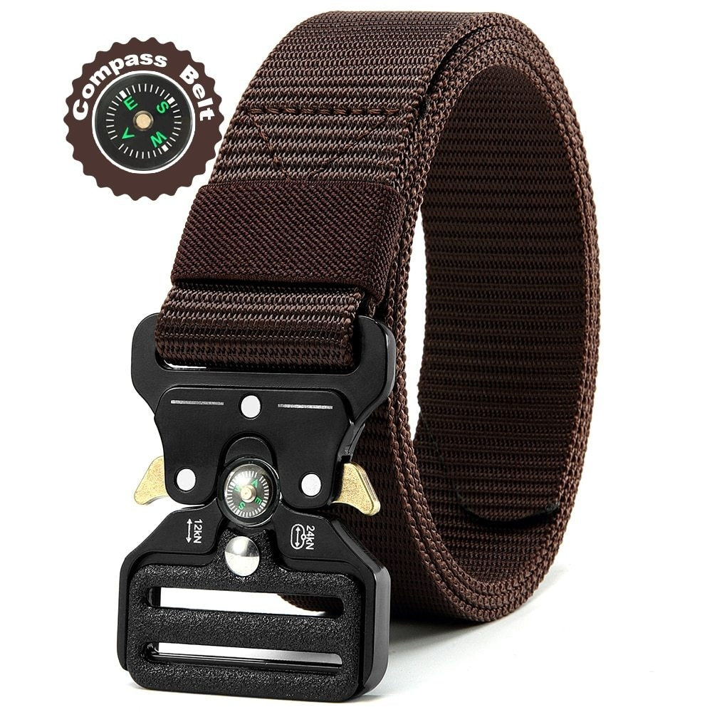 Men's Eye Snake Tactical Compass Belt - Directional Confidence