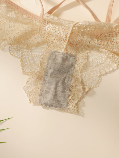 Women's Lingerie Set, Sexy Lace Trim Lingerie Set