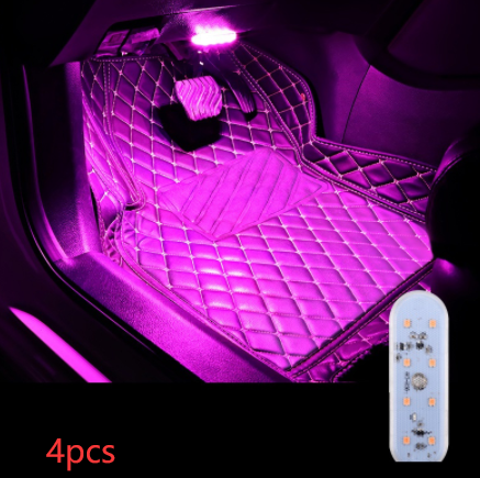 Lampe d'ambiance de chargement USB tactile dans la voiture