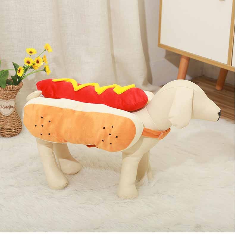 Rolig Halloween kostumer för hundar Valp Husdjur kläder Hot Dog Design hund kläder Husdjur Apparel kläder upp katt part kostym e Sut