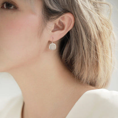 Female Fashion Geometry Pattern Square Ear Studs
