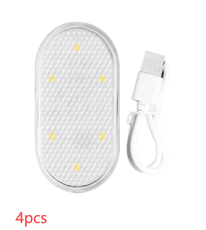 Lampe d'ambiance de chargement USB tactile dans la voiture