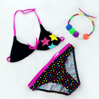 New Cute Star Pattern Split Children Bikini Swimsuit