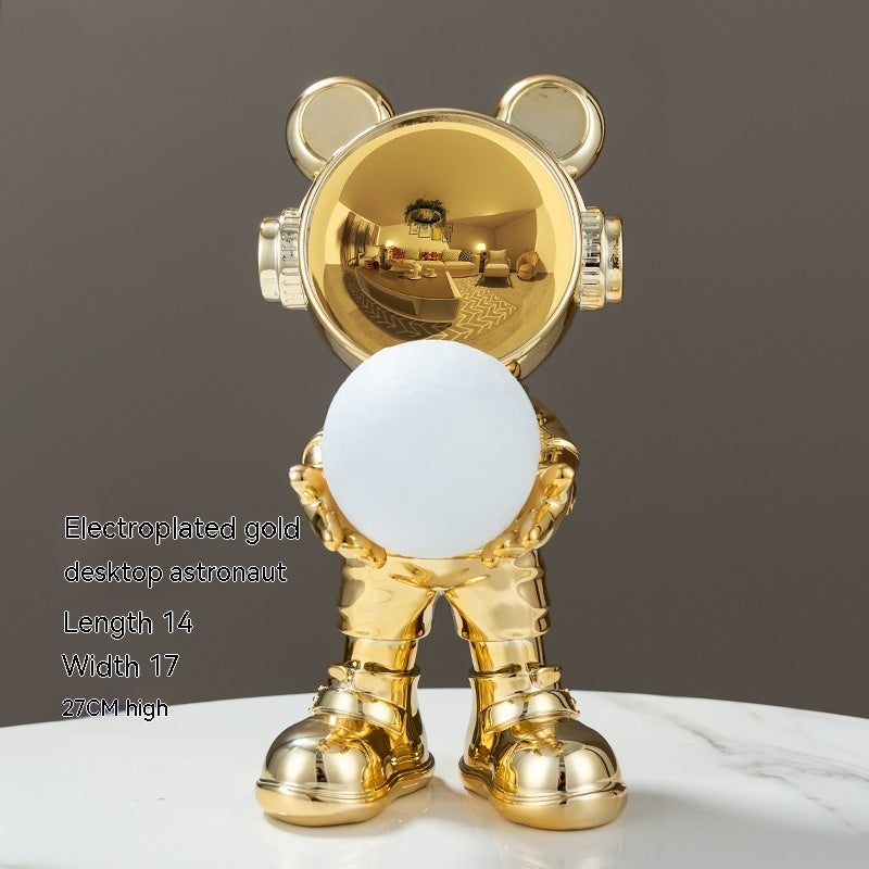 Desktop Space Bear Decoration Moon Night Light Home Decor