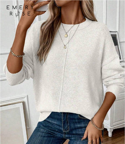 Simple Women's Knitted Sweater Pullover