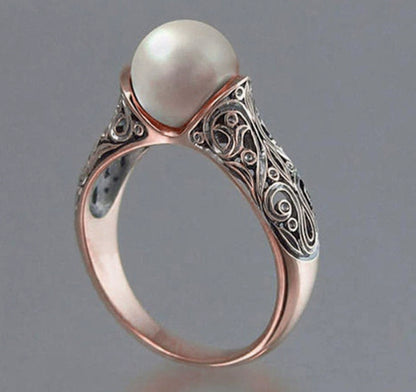 Inlaid artificial ABS pearl ring