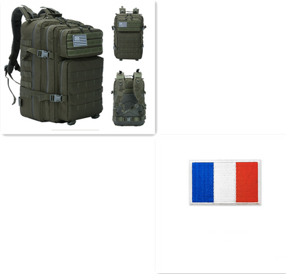 Sac d'alpinisme en plein air, sac de loisirs tactique, sac d'ordinateur de voyage pour ventilateur de l'armée, emballage de soldat individuel