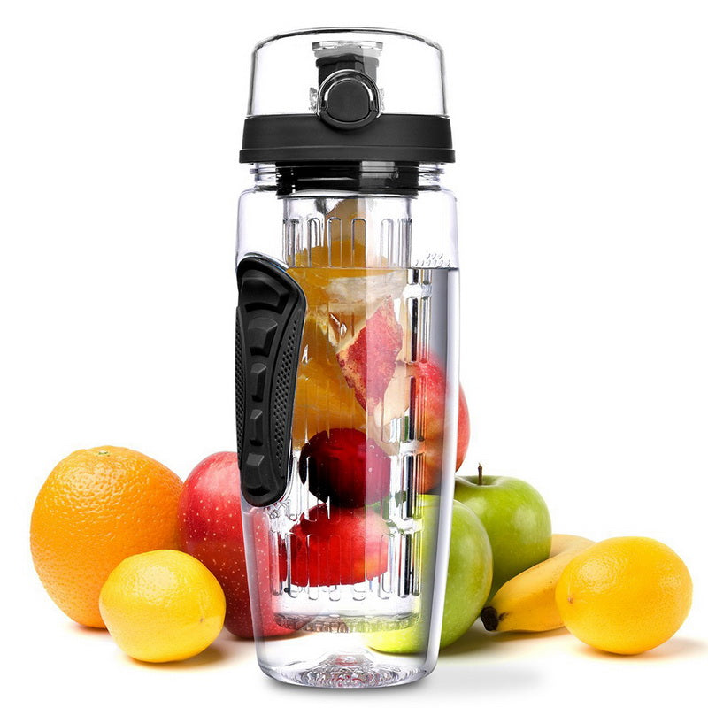 1000 ml vattenfruktflaska BPA-fri plastsportfruktinfusionsanordning Vattenflaskor med infusionsanordning Juice Shaker Drinkflaska vatten