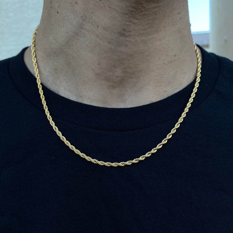 Collier pour hommes, chaîne en corde cubique, mode tempérament