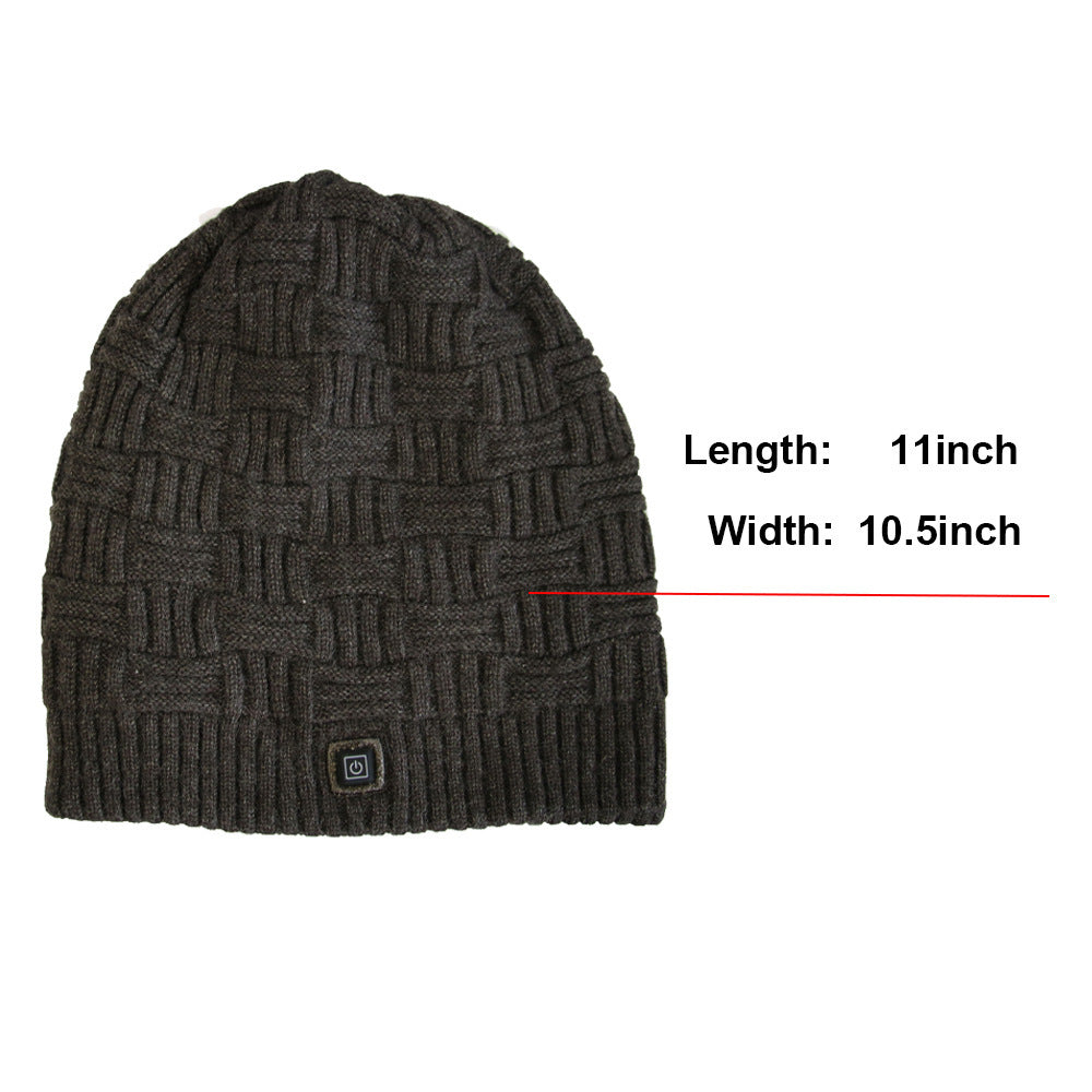 Unisex Fleece Hat Winter Warm Hat USB Uppladdningsbar elvärme hatt för utomhus klättring Ridning Fiske Vandring Tillbehör