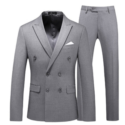 Män 2 delar Slim Fit Casual Tuxedo Suit Man Kostymer Set