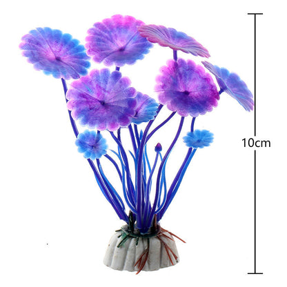 Fish Tank Landscape Simulation Water Plants Aquarium Decoration Rockery Fake Water Plants Small Fish Tank Set Decoration Prospect Plants