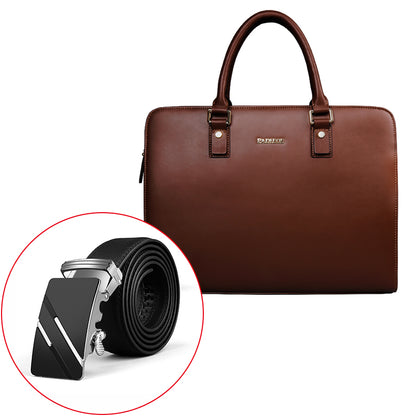 Real Cowhide Men's Bag Briefcase Business Handbag