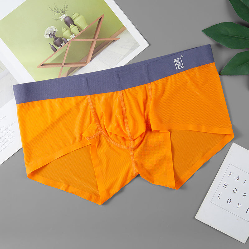 Ice Silk Summer Breathable Boxer Shorts For Men