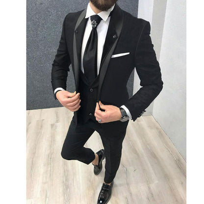 Men's Three Piece Groomsmen Clothing Suit