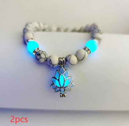 Energi Luminous Lotus Strand Pärla armbindel