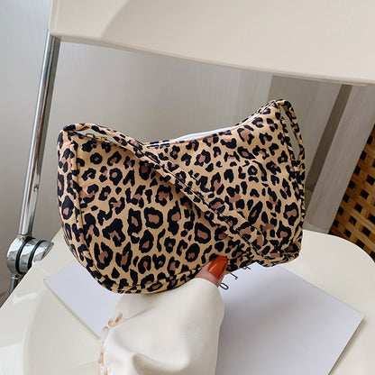 Women Handbag Butterfly Cow Leopard Printed Pattern Underarm Bags Small Shoulder Bag