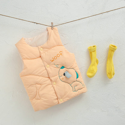 Gilet en coton pour enfants, vente en gros, vêtements pour hommes et femmes, gilet en coton pour bébés