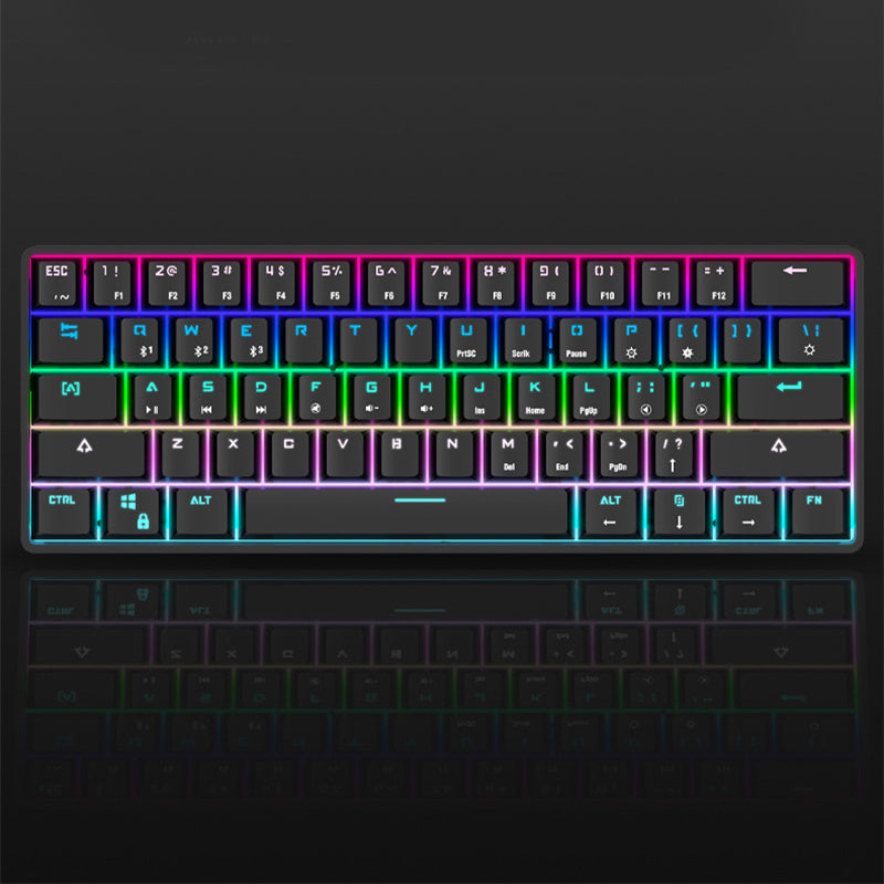 Trådlöst Bluetooth-tangentbord Färgglada PBT-tangentbord Mekaniskt tangentbord