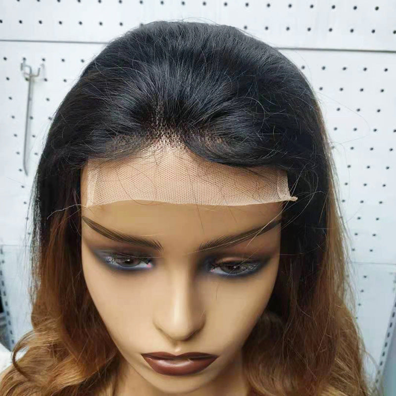 Ombre 1B 27 Body Wave 4x4 spetsperuk Brasilianska människohårperuker