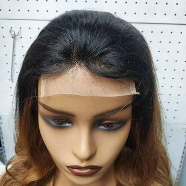 Ombre 1B 27 Body Wave 4x4 spetsperuk Brasilianska människohårperuker