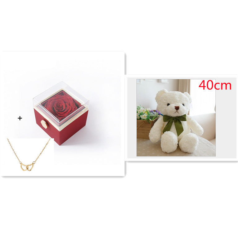 Stainless Steel Double Love Necklace Box Set