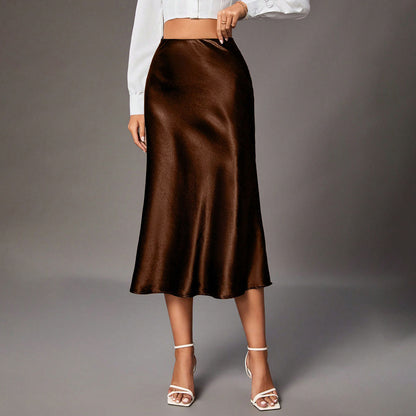 High-Grade Small Artificial Silk European And American Skirt