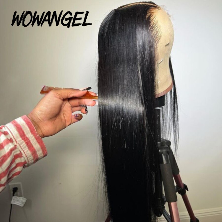 WOW ANGEL HD Lace Front Wigs 250% 13x6 HD Lace Front Wigs Straight Hair Invisible HD Lace Melt Skin HD Lace Front Human Hair Wig