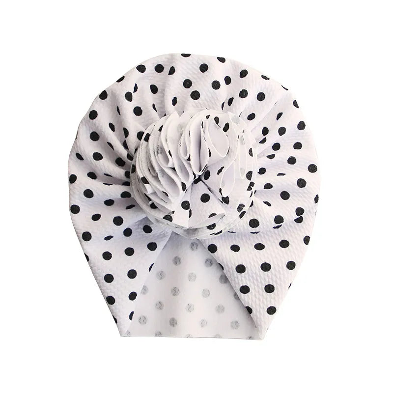 Mignon fleur bébé fille indien chapeau couleur unie nouveau-né infantile casquette bonnets bandeau enfants chapeau Turban Bonnet