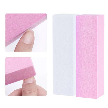 Pink White Buffing Sanding Files Block Pedicure Manicure Care Sponge Nail Art Buffer Grindig Polishing No Hurt Nail Art Tools