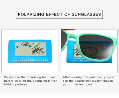 Polarized Kids Sunglasses Square Silicone Flexible Children Boys Girls Sun Glasses Baby Shades Eyewear UV400 Oculos