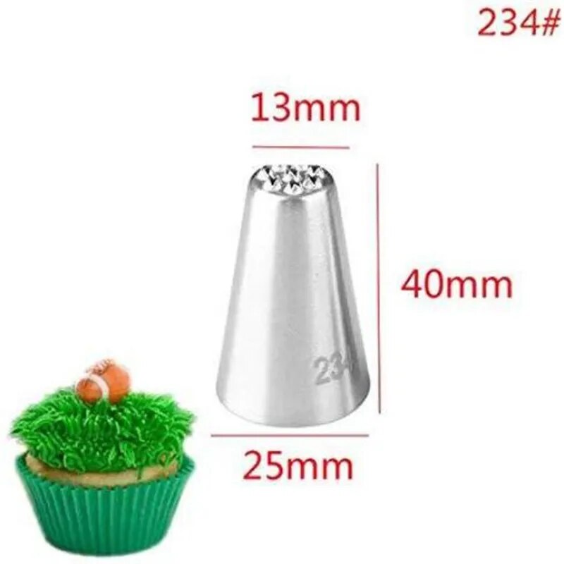 3Pc Stainless steel cream decoration mouth Small grass shape cream nozzle Baking tools Grass Cream Icing Nozzles Pastry Decorate